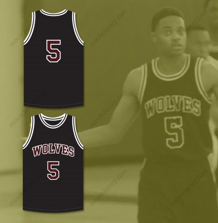 CUSTOM ANY Name Number HAKIM 5  HIGH SCHOOL BLACK BASKETBALL JERSEY Top Stitched S-6XL