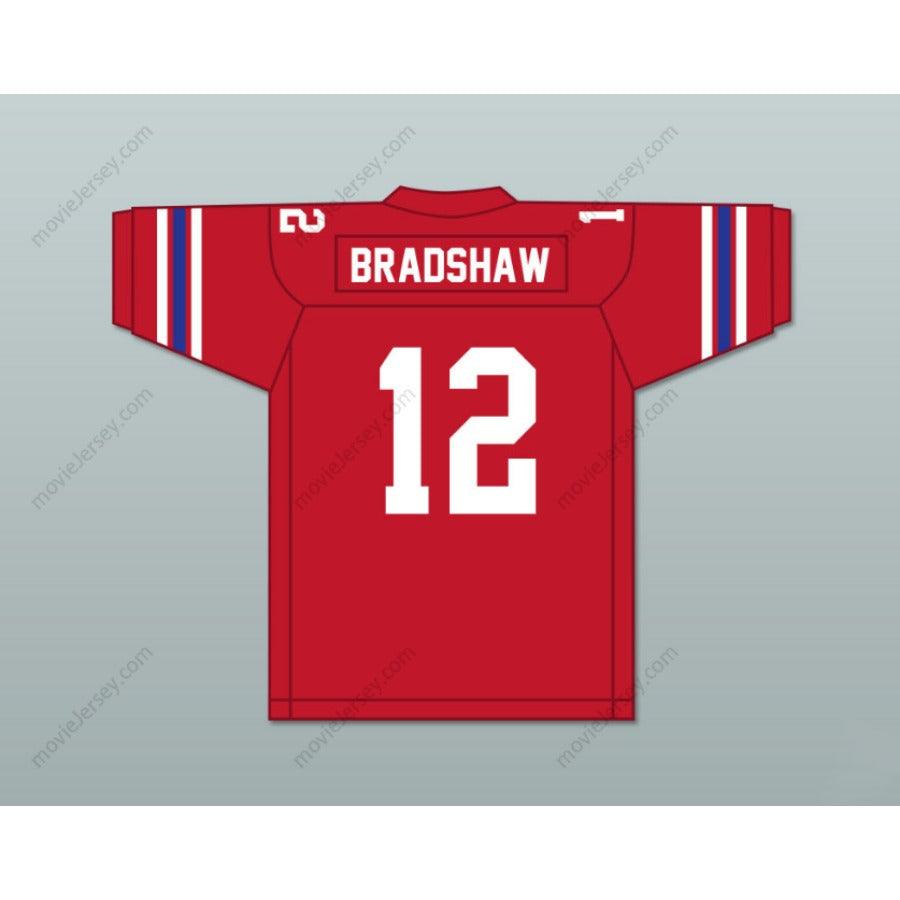 CUSTOM WOODLAWN TERRY BRADSHAW 12 HIGH SCHOOL RED FOOTBALL JERSEY Stitched S-6XL