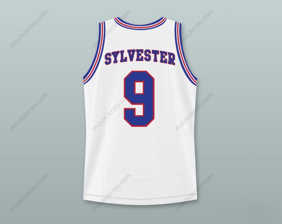 CUSTOM ANY Name Number SPACE JAM TUNE SQUAD SYLVESTER PUSSYCAT 9 BASKETBALL JERSEY STITCH SEWN Top Stitched S-6XL