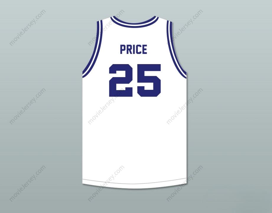 CUSTOM ANY Name Number MARK PRICE 25 ENID HIGH SCHOOL PLAINSMAN WHITE BASKETBALL JERSEY 1 Top Stitched S-6XL