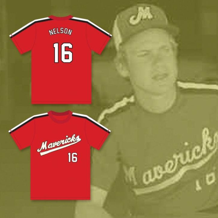 Custom Any Name Number ROB NELSON 16   RED BASEBALL JERSEY THE BATTERED BASTARDS OF BASEBALL Top Stitched S-6XL