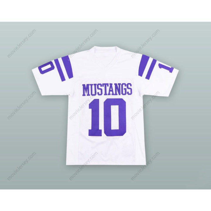 CUSTOM ANY Name Number JIMMY GAROPPOLO 10 ROLLING MEADOWS HIGH SCHOOL MUSTANGS WHITE FOOTBALL JERSEY Top Stitched S-6XL