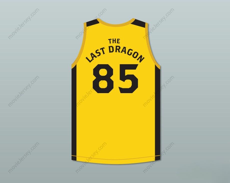 CUSTOM ANY Name Number BRUCE LEROY GREEN 85 THE LAST DRAGON YELLOW MORTAL KOMBAT JERSEY Top Stitched S-6XL