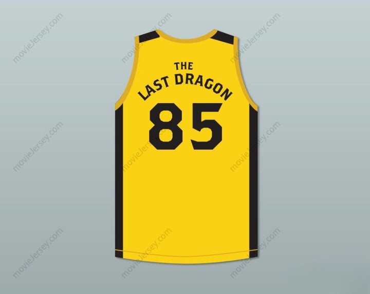 CUSTOM ANY Name Number BRUCE LEROY GREEN 85 THE LAST DRAGON YELLOW MORTAL KOMBAT JERSEY Top Stitched S-6XL