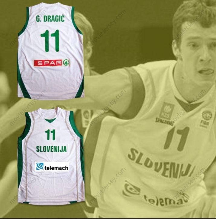 CUSTOM ANY Name Number SLOVENIJA GORAN DRAGIC 11 BASKETBALL JERSEY ANY PLAYER OR NUMBER STITCH SEWN Top Stitched S-6XL