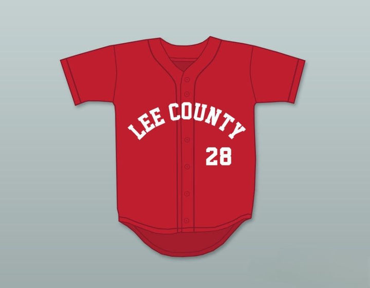Custom Any Name Number BUSTER POSEY 28 LEE COUNTY HIGH SCHOOL TROJANS RED BASEBALL JERSEY 1 Top Stitched S-6XL
