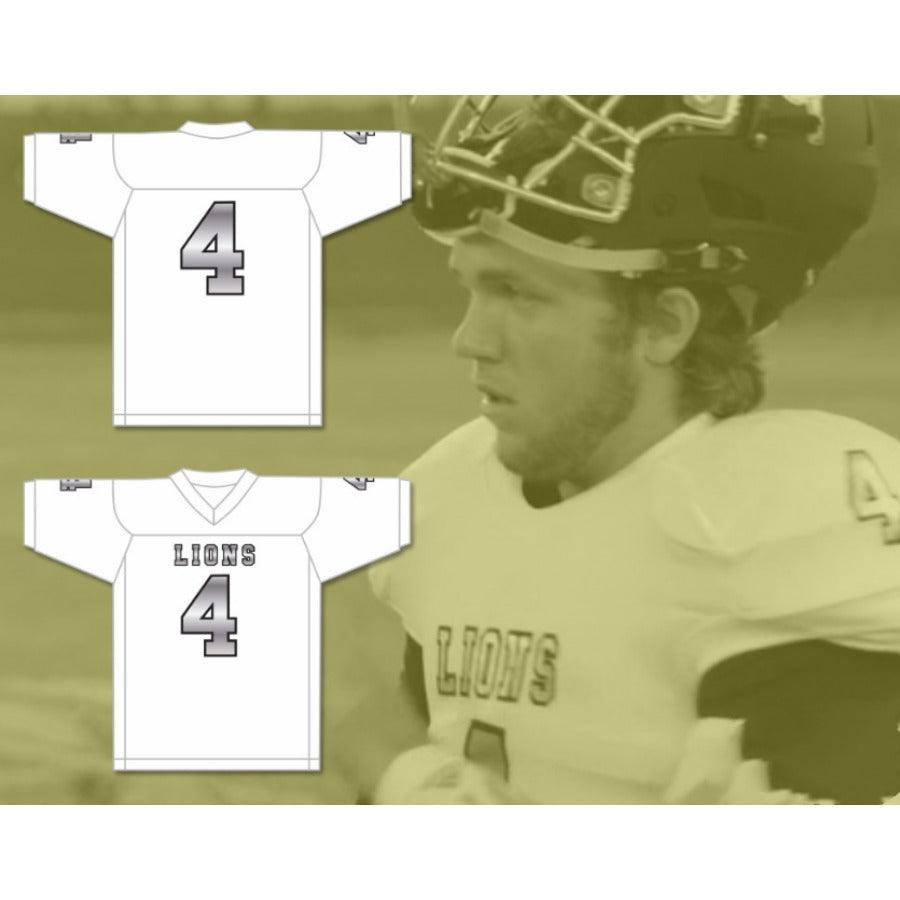 CUSTOM ANY Name Number WYATT ROBERTS 4 EMCC LIONS ALTERNATE Football Jersey Top Stitched S-6XL