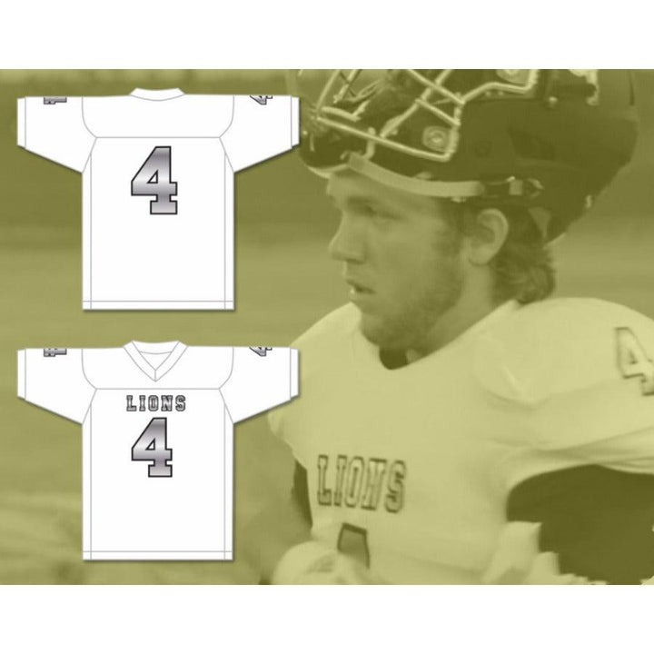 CUSTOM ANY Name Number WYATT ROBERTS 4 EMCC LIONS ALTERNATE Football Jersey Top Stitched S-6XL