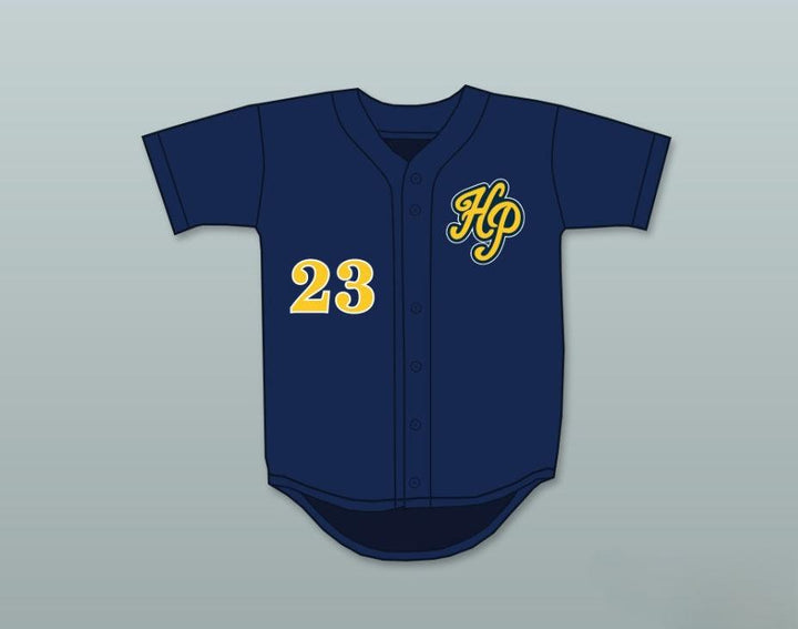 Custom Any Name Number CLAYTON KERSHAW 23 HIGHLAND PARK HIGH SCHOOL SCOTS NAVY BLUE BASEBALL JERSEY 4 Top Stitched S-6XL