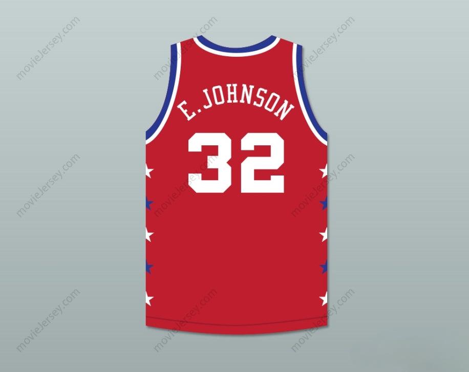 CUSTOM ANY Name Number MAGIC JOHNSON 32 MAGIC JOHNSON ALL STAR GAME RED BASKETBALL JERSEY 1990 MIDSUMMER NIGHT'S MAGIC CHARITY EVENT Top Stitched S-6XL