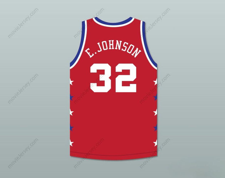 CUSTOM ANY Name Number MAGIC JOHNSON 32 MAGIC JOHNSON ALL STAR GAME RED BASKETBALL JERSEY 1990 MIDSUMMER NIGHT'S MAGIC CHARITY EVENT Top Stitched S-6XL