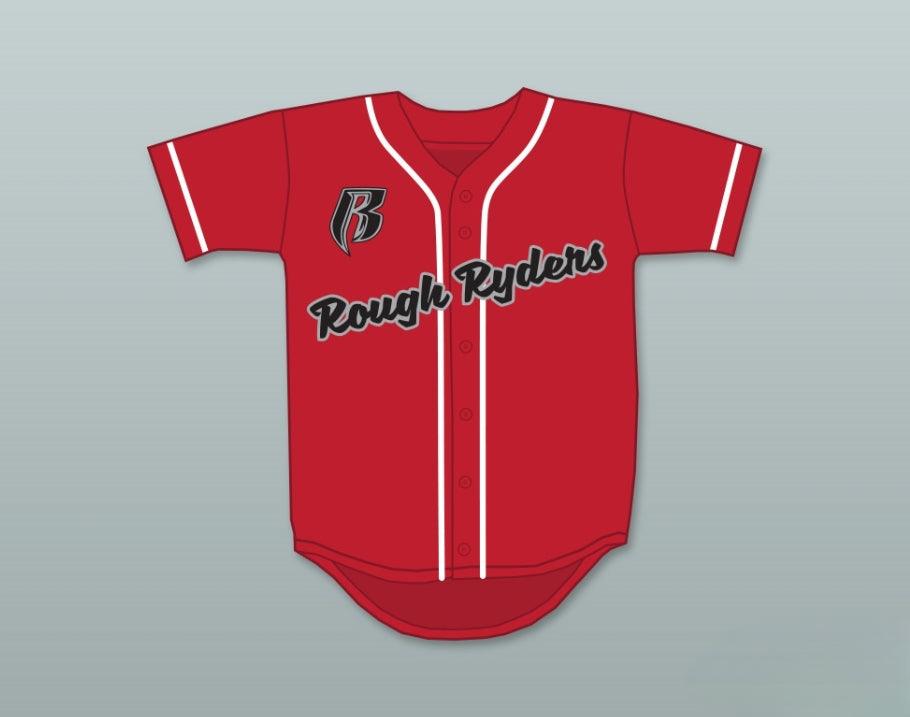 Custom Any Name Number ROUGH RYDERS RED BASEBALL JERSEY Top Stitched S-6XL