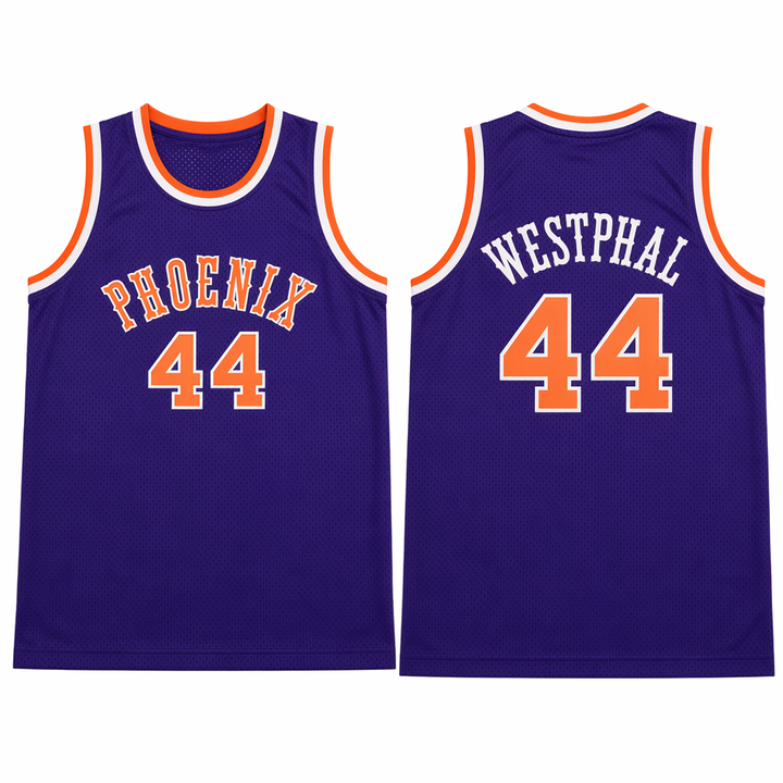 Custom Vintage 1970 Team Jersey Paul Westphal #44 White Purple Basketball Jersey Stitched S-6XL