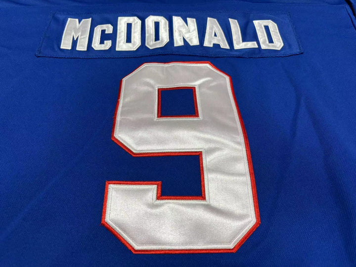 Custom Any Name Number HOF LANNY MCDONALD 9 HOCKEY JERSEY Stitched Top Stitched S-6XL