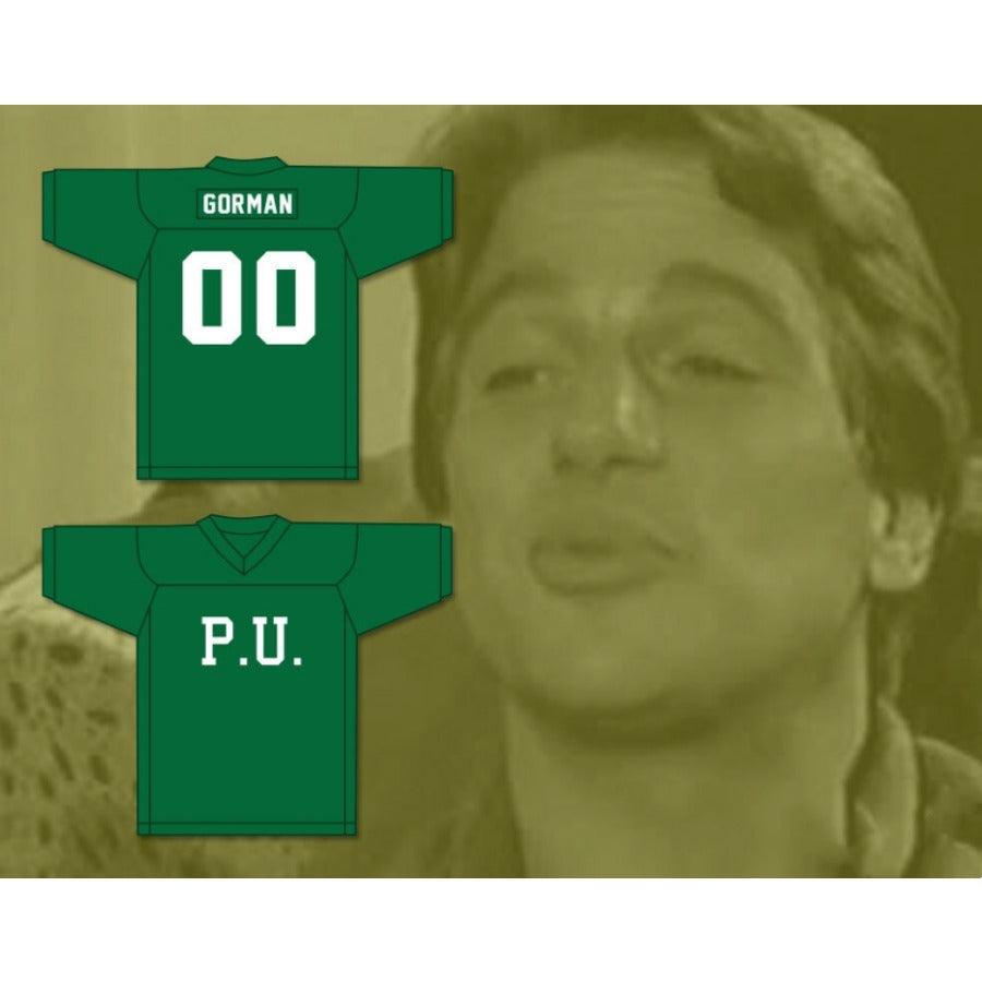 CUSTOM ANY Name Number BARNEY GORMAN 00 P.U. GREEN Football Jersey Top Stitched S-6XL