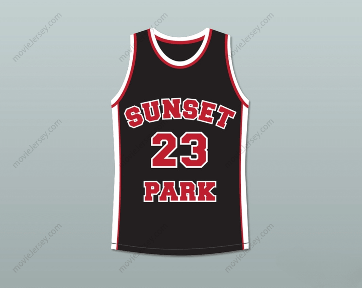 CUSTOM ANY Name Number DE'AUNDRE BONDS BUSY-BEE 23 SUNSET PARK BLACK BASKETBALL JERSEY Top Stitched S-6XL