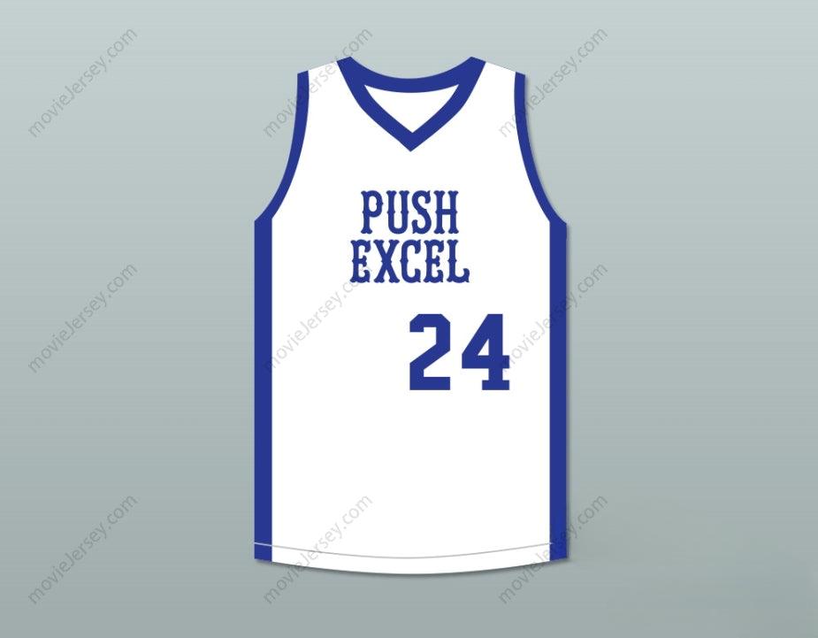 CUSTOM ANY Name Number MARK AGUIRRE 24 PUSH EXCEL PRO BASKETBALL CLASSIC WHITE BASKETBALL JERSEY 1985 CHARITY EVENT Top Stitched S-6XL