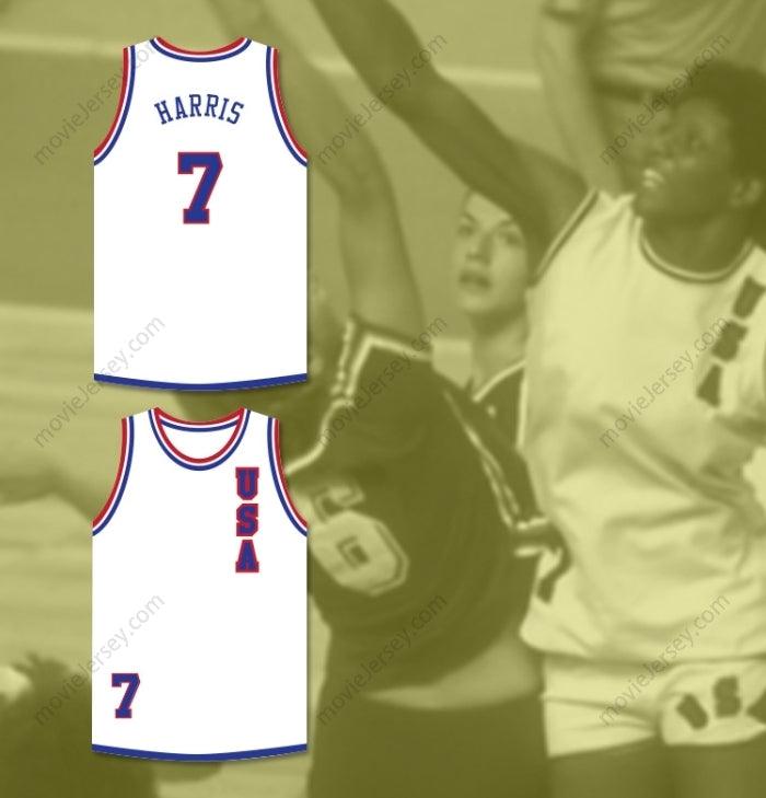 CUSTOM ANY Name Number LUSIA HARRIS 7 USA WHITE BASKETBALL JERSEY 2 Top Stitched S-6XL