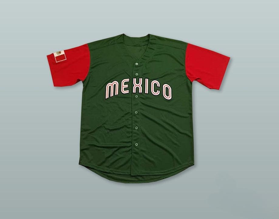 Custom Any Name Number MEXICO GREEN BASEBALL JERSEY Top Stitched S-6XL
