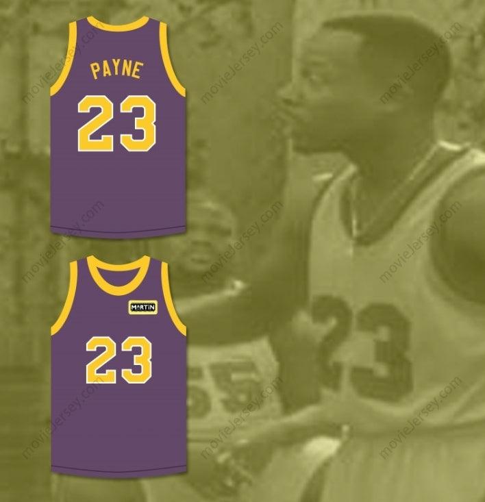 CUSTOM ANY Name Number MARTIN PAYNE 23 PURPLE BASKETBALL JERSEY WITH MARTIN PATCH Top Stitched S-6XL