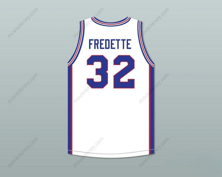 CUSTOM ANY Name Number JIMMER FREDETTE 32 SHANGHAI SHARKS WHITE BASKETBALL JERSEY WITH CBA PATCH Top Stitched S-6XL