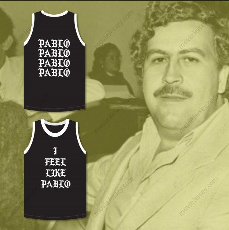 CUSTOM ANY Name Number PABLO ESCOBAR I FEEL LIKE PABLO BLACK BASKETBALL JERSEY Top Stitched S-6XL