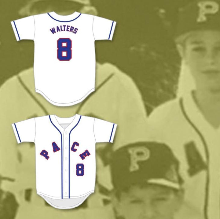 Custom Any Name Number PJ WALTERS 8 PACE ATHLETIC AND RECREATION ASSOCIATION WHITE BASEBALL JERSEY 2Top Stitched S-6XL