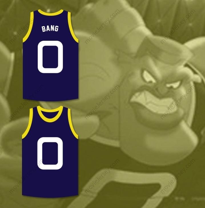 CUSTOM ANY Name Number BANG 0 MONSTARS DARK BLUE BASKETBALL JERSEY SPACE JAM Top Stitched S-6XL