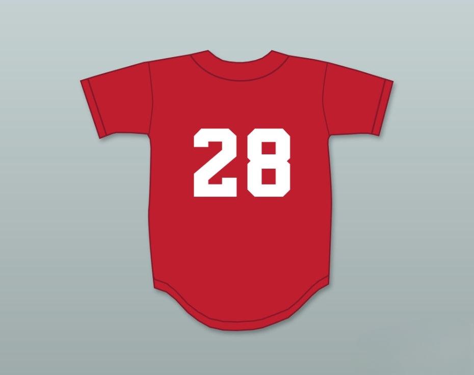Custom Any Name Number BUSTER POSEY 28 LEE COUNTY HIGH SCHOOL TROJANS RED BASEBALL JERSEY 1 Top Stitched S-6XL