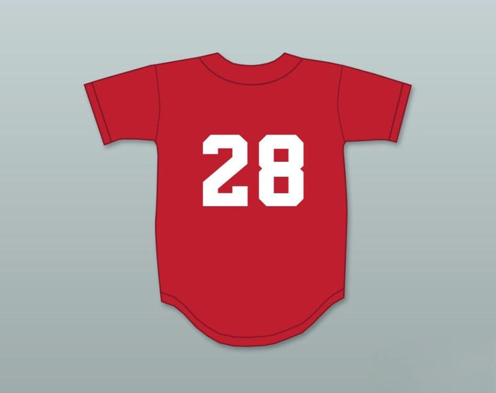 Custom Any Name Number BUSTER POSEY 28 LEE COUNTY HIGH SCHOOL TROJANS RED BASEBALL JERSEY 1 Top Stitched S-6XL