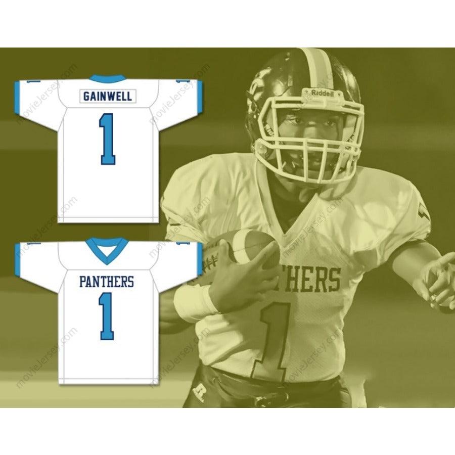 CUSTOM ANY Name Number KENNETH GAINWELL 1 YAZOO COUNTY HIGH SCHOOL PANTHERS FOOTBALL JERSEY Top Stitched S-6XL