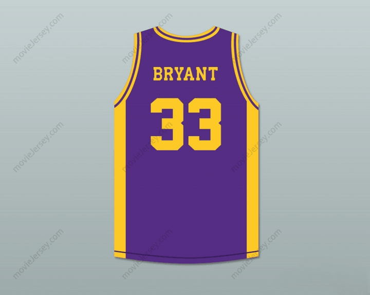 CUSTOM ANY Name Number  BRYANT 33 LOWER MERION HIGH SCHOOL ACES PURPLE BASKETBALL JERSEY 4 Top Stitched S-6XL