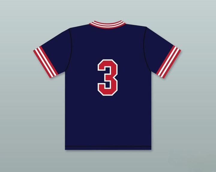 Custom Any Name Number MIKE WIDMER 3 PIONEERS AWAY BASEBALL JERSEY HARDBALL SITCOM Top Stitched S-6XL
