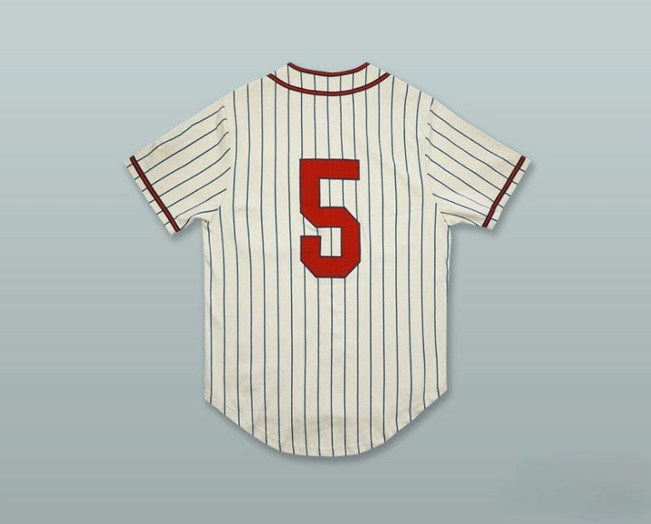 Custom Any Name Number JACKIE ROBINSON 5 CITY MONARCHS NEGRO LEAGUE WHITE PINSTRIPED BASEBALL JERSEY Top Stitched S-6XL