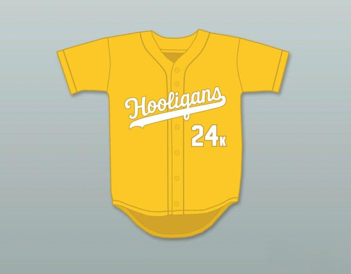 Custom Any Name Number MARS 24K HOOLIGANS YELLOW BASEBALL JERSEY Top Stitched S-6XL