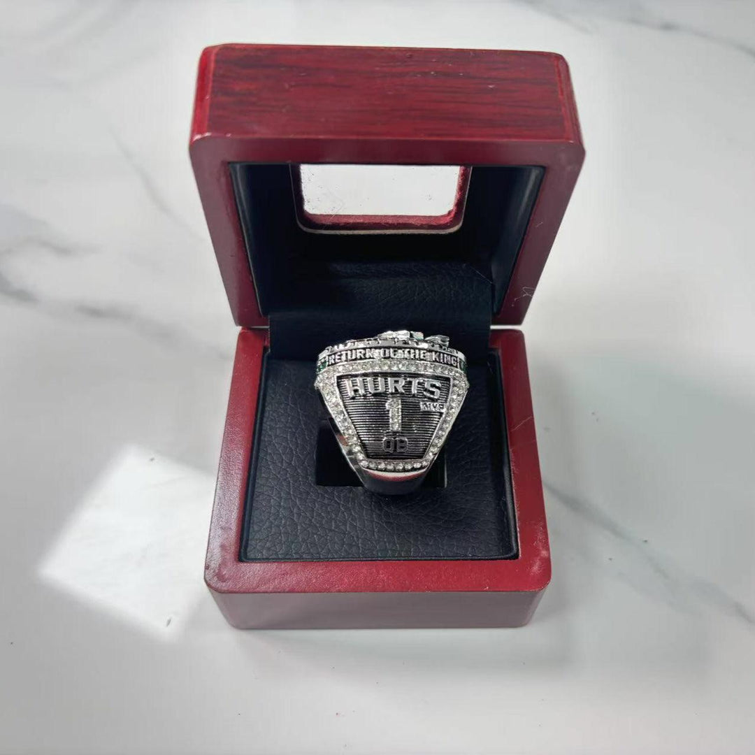 2024 -2025 Barkley Hurts SB Eagle Championship Title Band W Box Ring