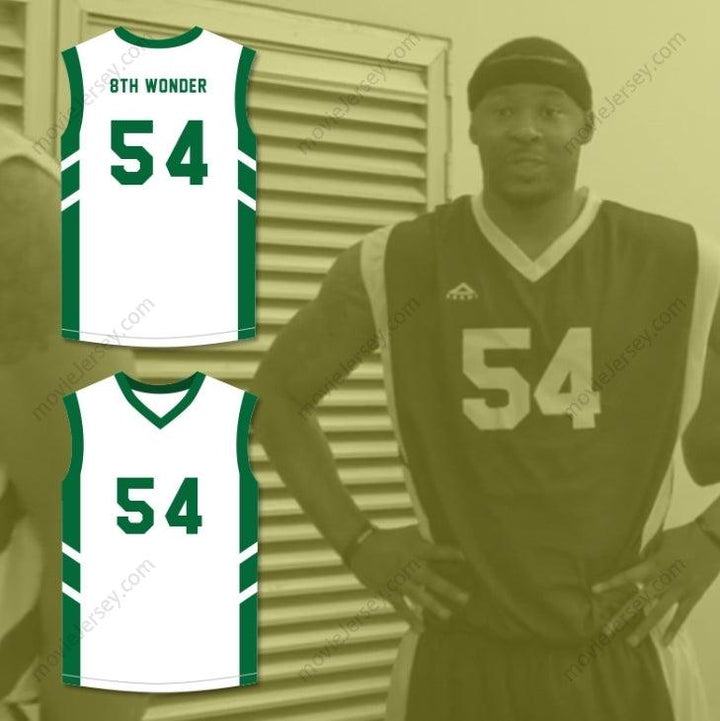 CUSTOM ANY Name Number ANTOINE '8TH WONDER' SCOTT 54 WHITE BASKETBALL JERSEY DENNIS RODMAN'S BIG BANG IN PYONGYANG Top Stitched S-6XL
