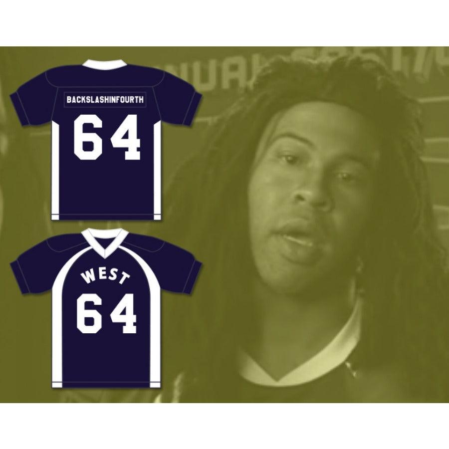 CUSTOM ANY Name Number T.J. A.J. R.J. BACKSLASHINFOURTH V 64 WEST Football Jersey Top Stitched S-6XL