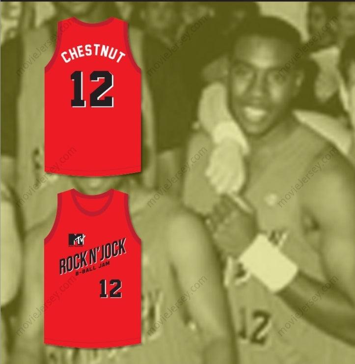 CUSTOM ANY Name Number MORRIS CHESTNUT 12 BRICKLAYERS BASKETBALL JERSEY SECOND ANNUAL ROCK N' JOCK B-BALL JAM 1992 Top Stitched S-6XL