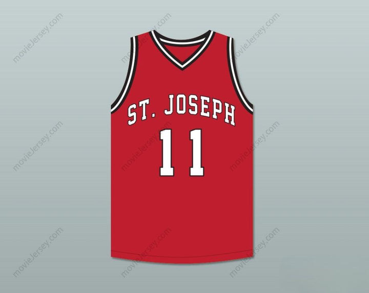 CUSTOM ANY Name Number ISIAH THOMAS 11 HIGH SCHOOL RED BASKETBALL JERSEY HOOP DREAMS Top Stitched S-6XL
