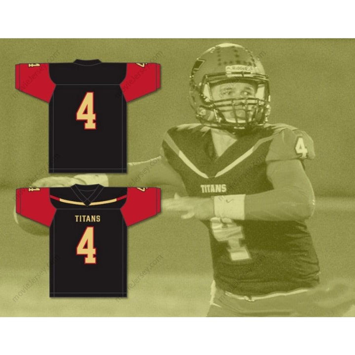 CUSTOM ANY Name Number BAILEY ZAPPE 4 VICTORIA EAST HIGH SCHOOL TITANS Football Jersey Top Stitched S-6XL