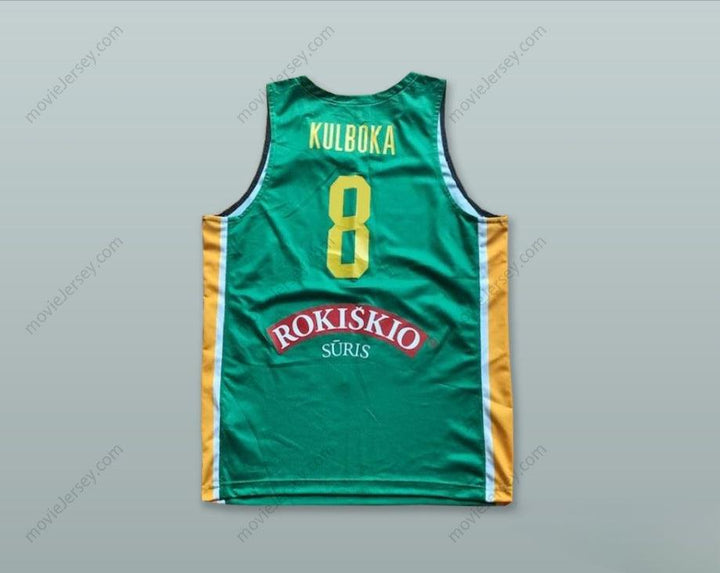 CUSTOM ANY Name Number ARNOLDAS KULBOKA 8 LIETUVA LITHUANIA GREEN BASKETBALL JERSEY Top Stitched S-6XL