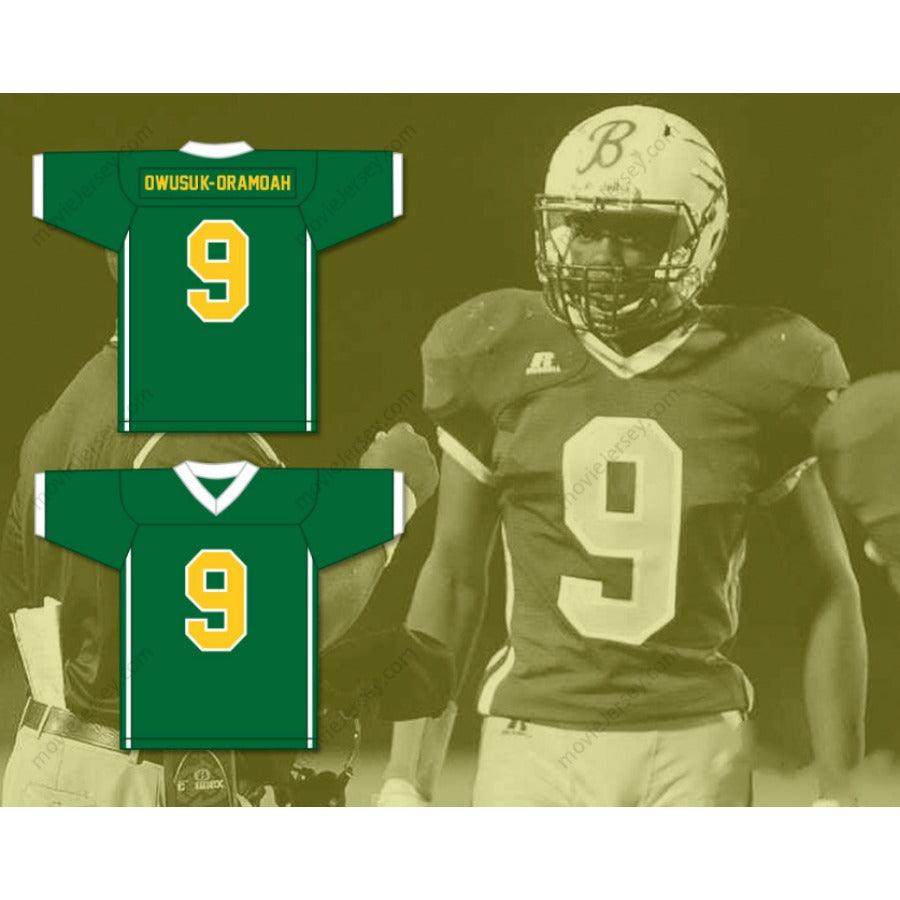 CUSTOM ANY Name Number JEREMIAH OWUSU-KORAMOAH 9 BETHEL HIGH SCHOOL BRUINS Football Jersey Top Stitched S-6XL