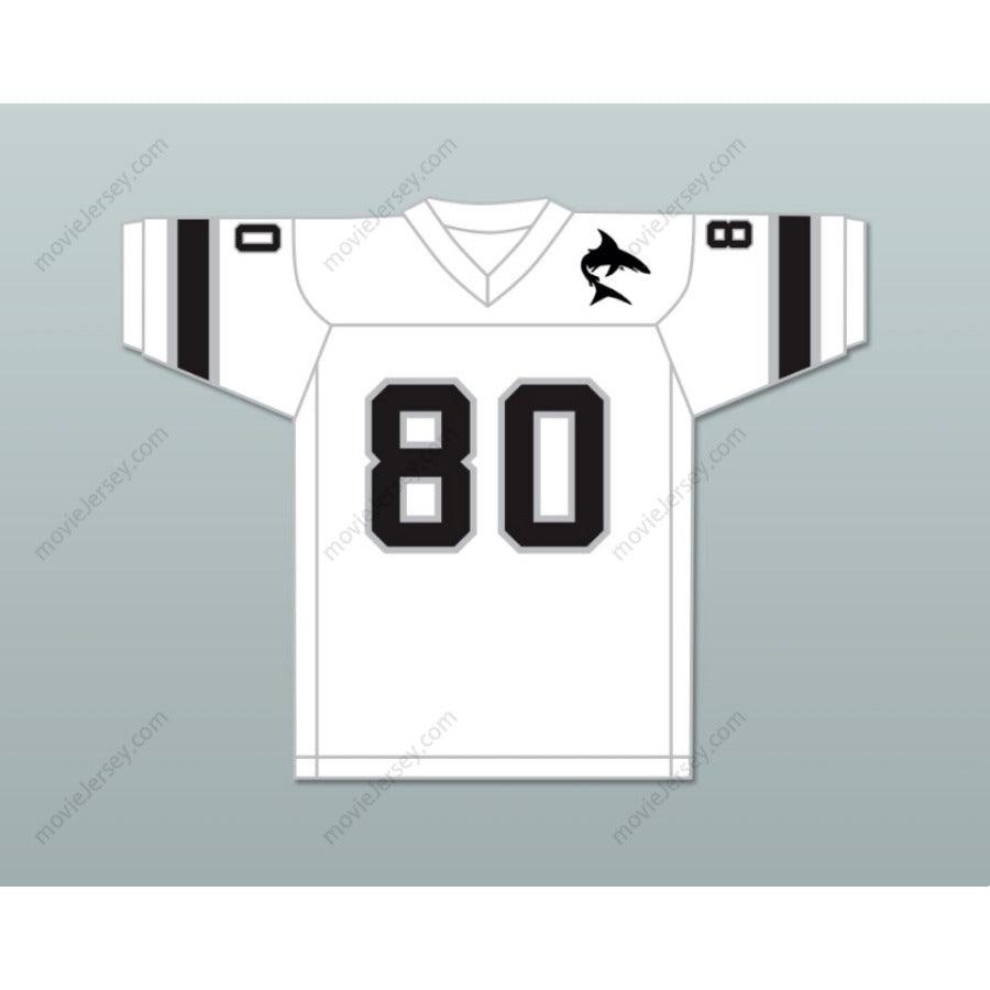 CUSTOM ANY Name Number 1974 WFL DENNIS HUGHES 80 JACKSONVILLE SHARKS ROAD Football Jersey Top Stitched S-6XL