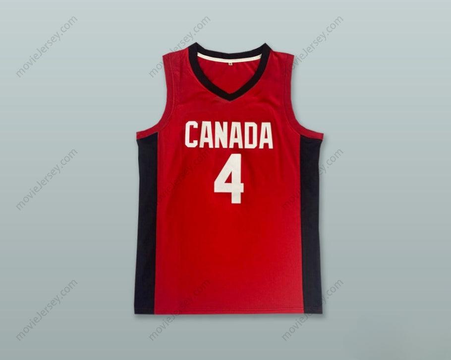 CUSTOM ANY Name Number JAMAL MURRAY 4 TEAM CANADA RED BASKETBALL JERSEY Top Stitched S-6XL