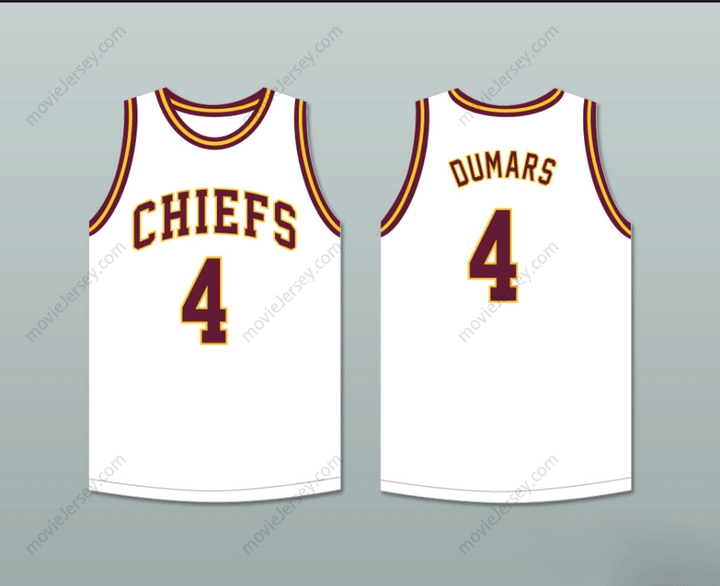 CUSTOM ANY Name Number JOE DUMARS 4  CENTRAL HIGH SCHOOL CHIEFS WHITE BASKETBALL JERSEY 1 Top Stitched S-6XL