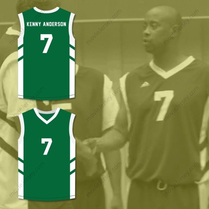 CUSTOM ANY Name Number KENNY ANDERSON 7 GREEN BASKETBALL JERSEY DENNIS RODMAN'S BIG BANG IN PYONGYANG Top Stitched S-6XL