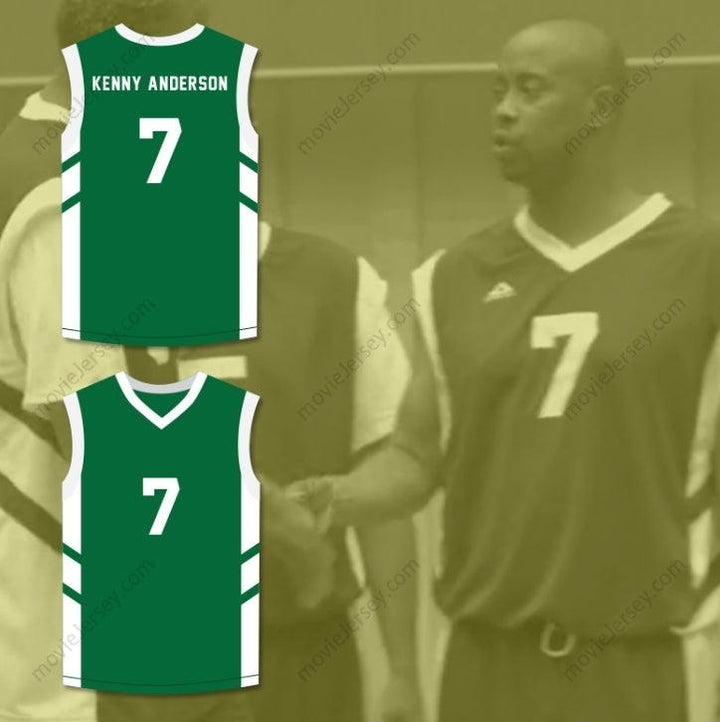 CUSTOM ANY Name Number KENNY ANDERSON 7 GREEN BASKETBALL JERSEY DENNIS RODMAN'S BIG BANG IN PYONGYANG Top Stitched S-6XL