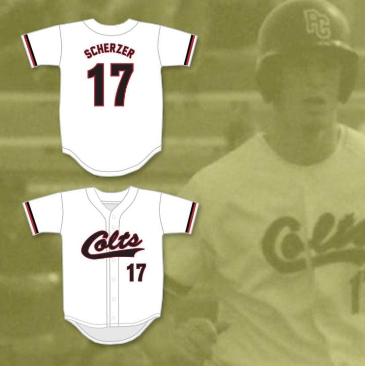 Custom Any Name Number MAX SCHERZER 17 PARKWAY CENTRAL HIGH SCHOOL COLTS WHITE BASEBALL JERSEY 2 Top Stitched S-6XL