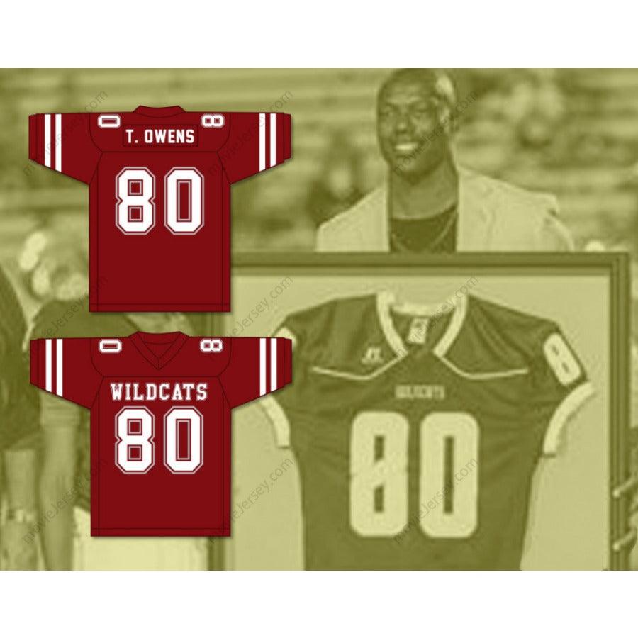 CUSTOM ANY Name Number TERRELL OWENS 80 BENJAMIN RUSSELL HIGH SCHOOL WILDCATS Football Jersey Top Stitched S-6XL